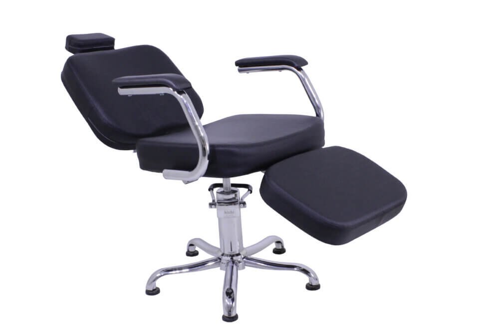 Cadeira de Cabeleireiro Toronto com Encosto Reclinável e Descanso de Pernas