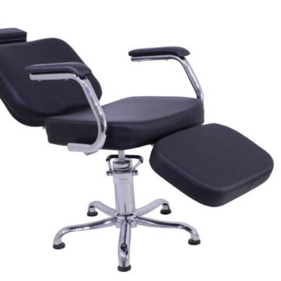 Cadeira de Cabeleireiro Toronto com Encosto Reclinável e Descanso de Pernas