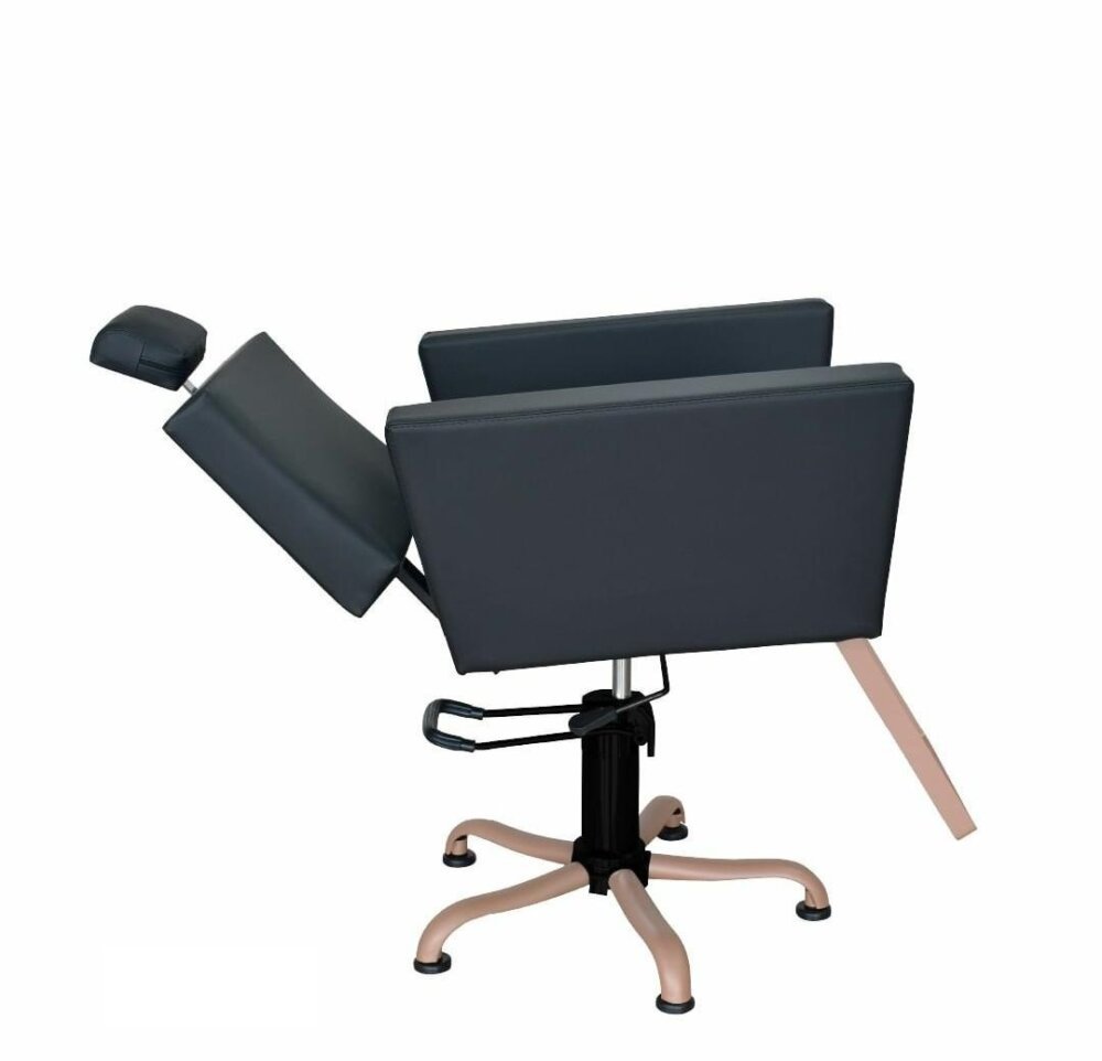 Cadeira de Cabeleireiro Niágara Reclinável e Base Rosé Cadeira de Cabeleireiro Niágara Reclinável e Base Rosé