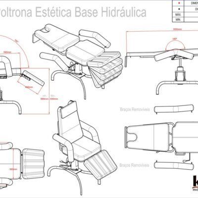 Poltrona Maca Multi Hidráulica - Estrutura Rosé