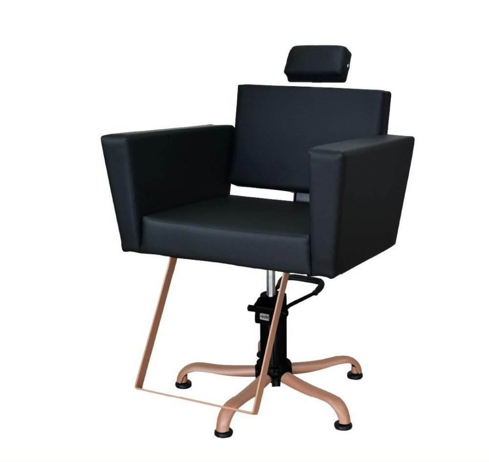 FDGDG Cadeira de Cabeleireiro Niágara Reclinável e Base Rosé