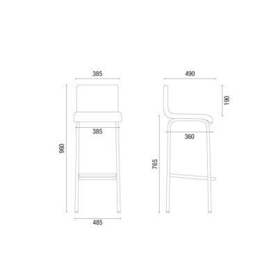 Cavaletti Fun - Banqueta/Banco com Encosto 14020