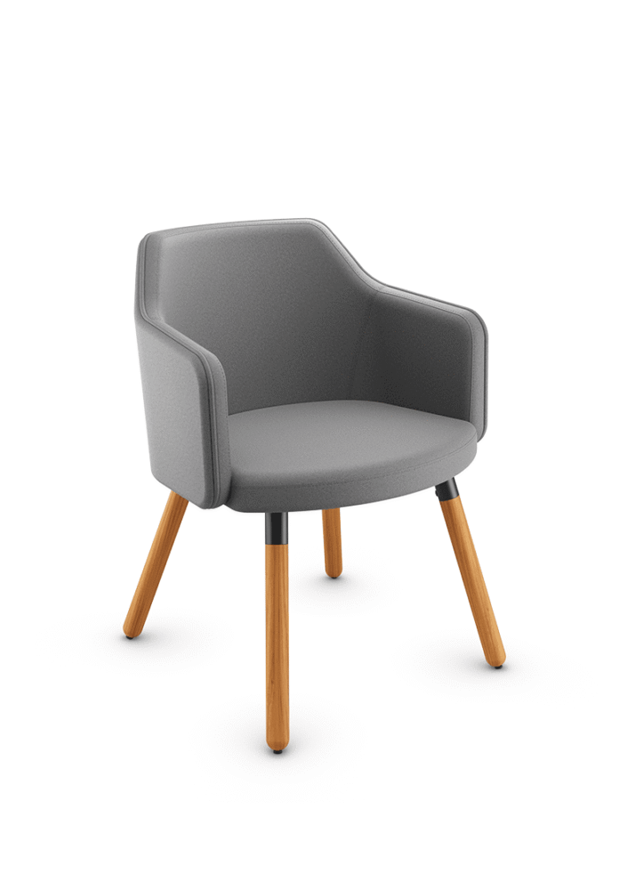 Cavaletti Duo - Poltrona Pé Palito Madeira Envernizada 36174