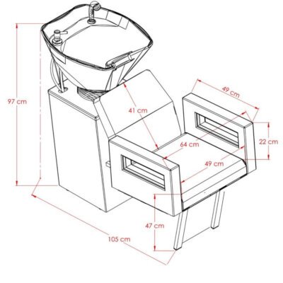 Lavatório Lisboa para Salão de beleza - PRONTA ENTREGA