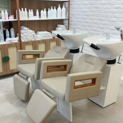 Lavatório Lisboa com Descanso de pernas para Salão de Beleza