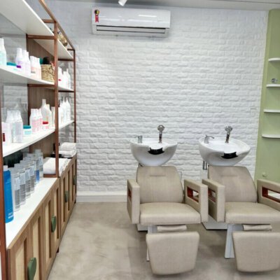 Lavatório Lisboa com Descanso de pernas para Salão de Beleza