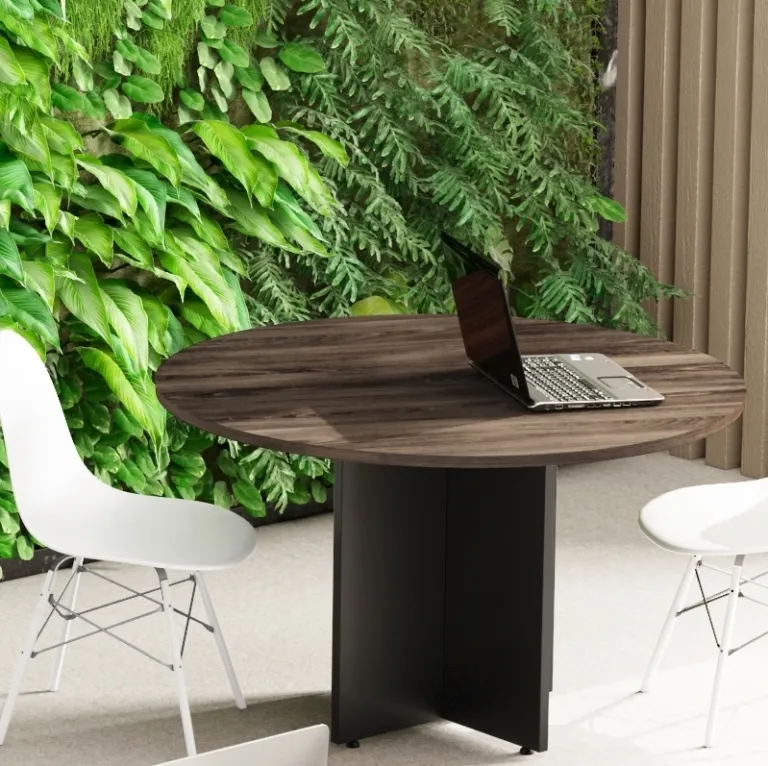 Mesa de Reunião Redonda Pé Painel M25