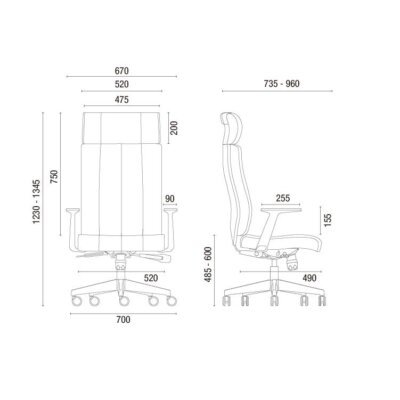 Cavaletti Essence - Cadeira para escritório Presidente Giratória 20501