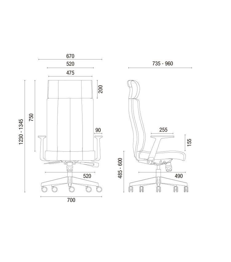 Cavaletti Essence - Cadeira para escritório Presidente Giratória 20501