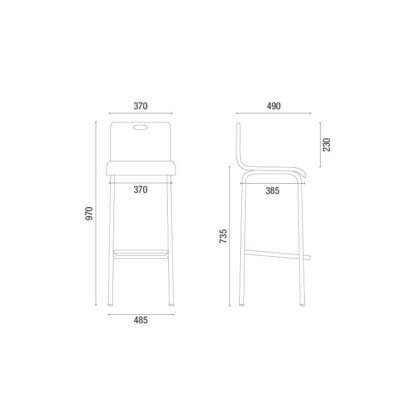 Cavaletti Fun - Banqueta/Banco com Encosto 14020
