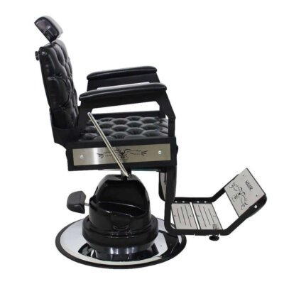 Cadeira de Barbeiro Hawk Silver com Capitonê Cadeira de Barbeiro Hawk Silver com Capitonê