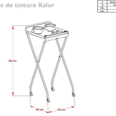 Carrinho de tintura Kolor Preto - PRONTA ENTREGA Carrinho de tintura Kolor Preto - PRONTA ENTREGA