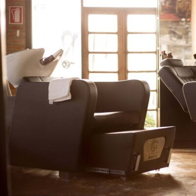 Lavatório de Barbeiro Sparta com Cuba de porcelana