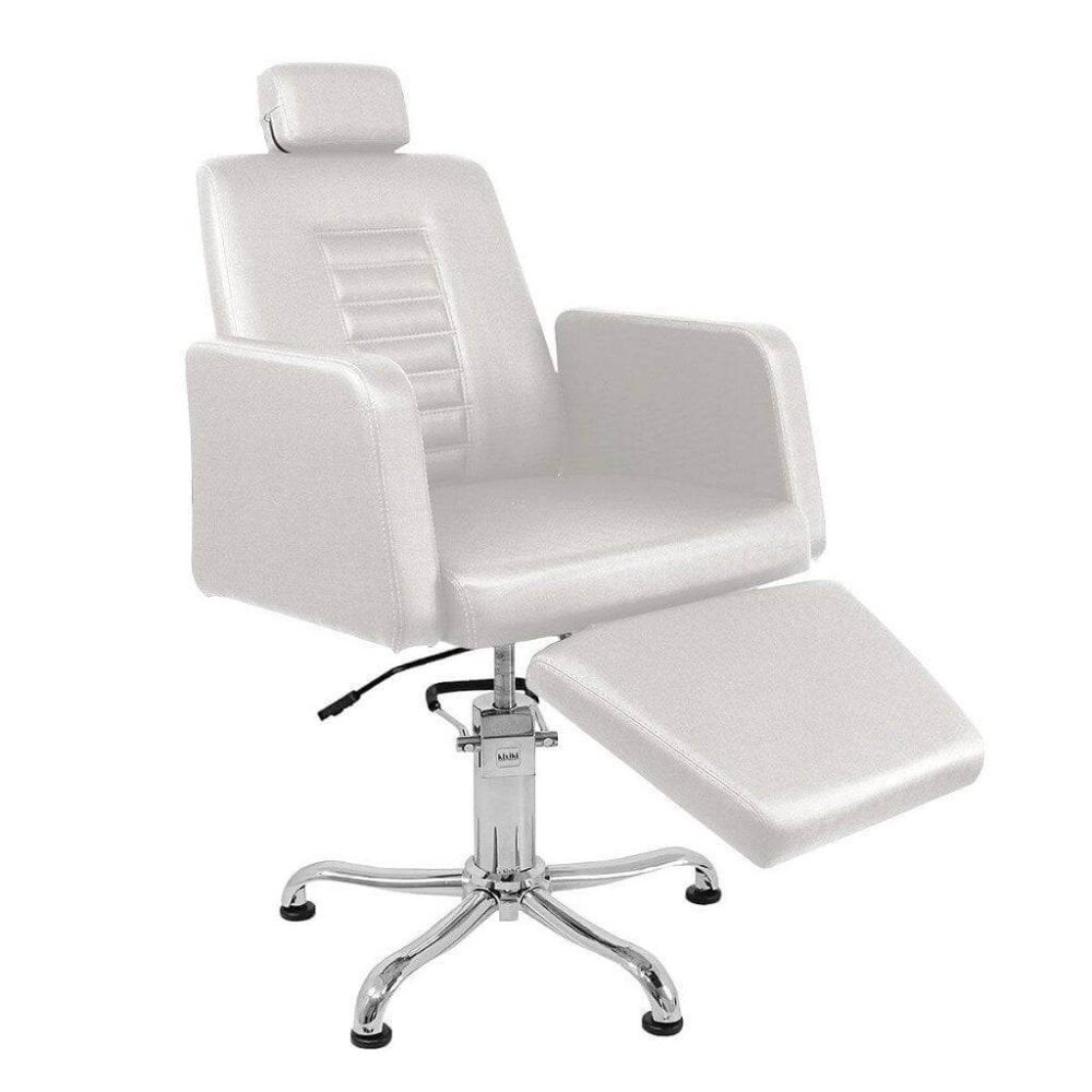 Cadeira de Cabeleireiro Loren com encosto Reclinável e Descanso de Pernas