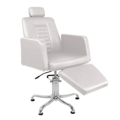 Cadeira de Cabeleireiro Loren com encosto Reclinável e Descanso de Pernas