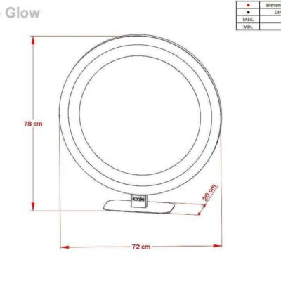 Espelho Glow com LED e Base