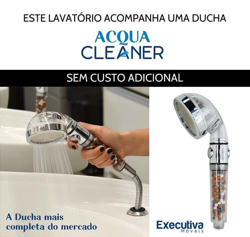 Lavatório para Salão Luiza com Cuba de Porcelana Reclinável Bellavie