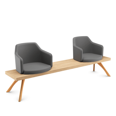 Cavaletti Duo - Poltrona Pé Palito Madeira Envernizada 36174