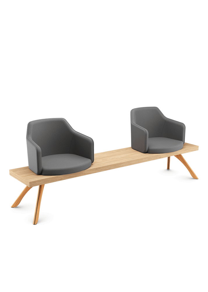 Cavaletti Duo - Poltrona Pé Palito Madeira Envernizada 36174