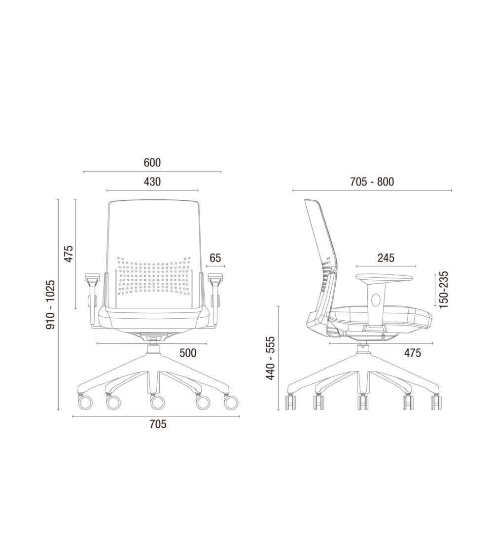 Cavaletti Moov - Cadeira para escritório Executiva Giratória 17201 - Encosto em Plástico