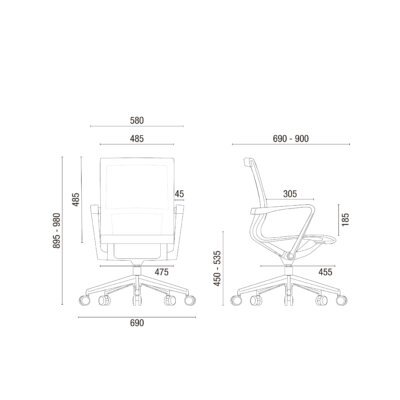 Cavaletti Aura - Cadeira para escritório Presidente Multitask 44101
