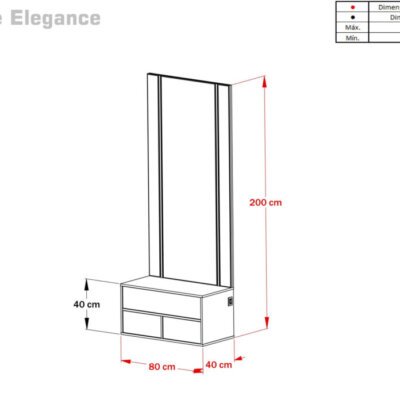 Console Elegance com LED