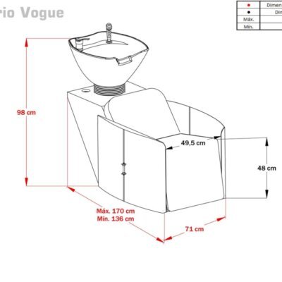 COMBO Lavatório Vogue Premium completo + Cadeira Vogue reclinável - PRONTA ENTREGA COMBO Lavatório Vogue Premium completo + Cadeira Vogue reclinável - PRONTA ENTREGA