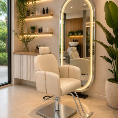Cadeira Vogue Reclinável para Salão de Beleza Cadeira Vogue Reclinável para Salão de Beleza