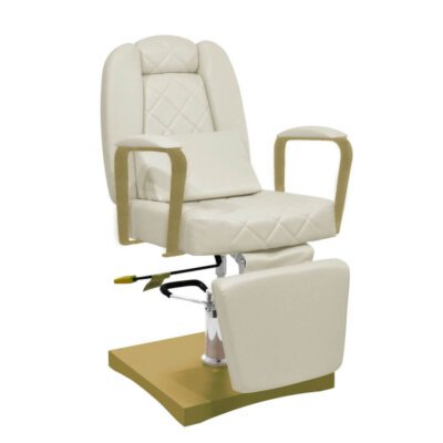 Cadeira Lady com Base Quadrada Dourada para Maquiagem