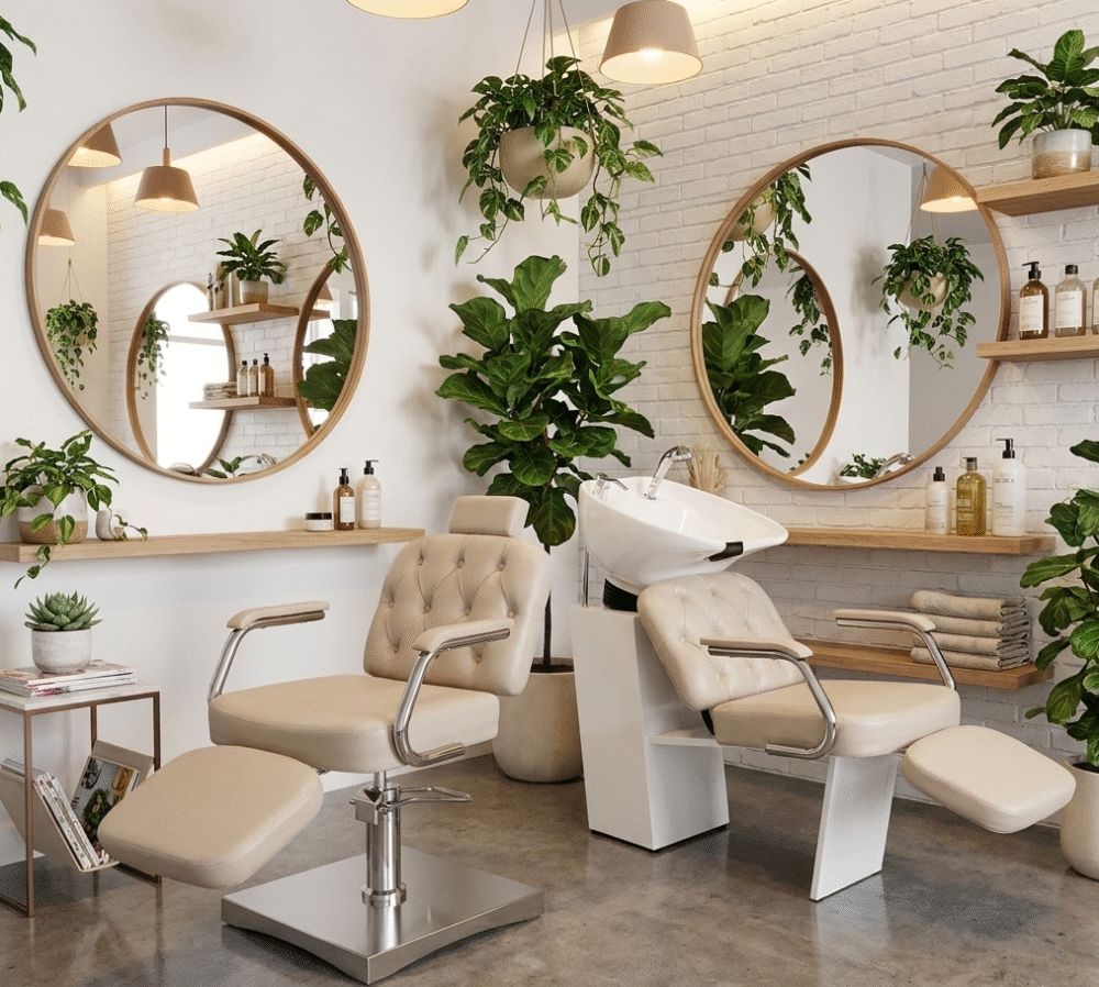 Cadeira Beauty com Descanso de Pernas para Salão de Beleza