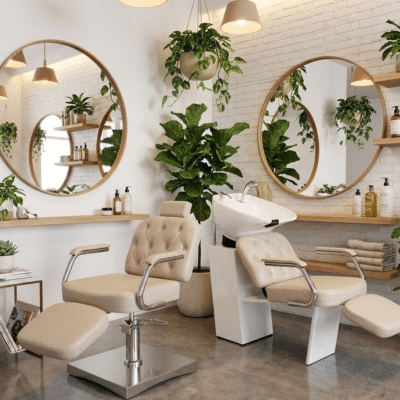 Cadeira Beauty com Descanso de Pernas para Salão de Beleza