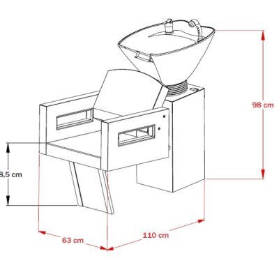 Lavatório Bella para Salão de beleza