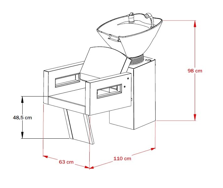 Lavatório Bella para Salão de beleza