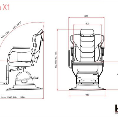Cadeira de Barbeiro X1 - PRONTA ENTREGA