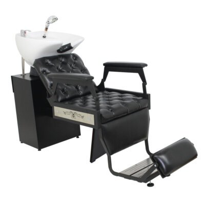 Lavatório de Barbeiro Hawk Silver com Capitonê e Cuba de porcelana