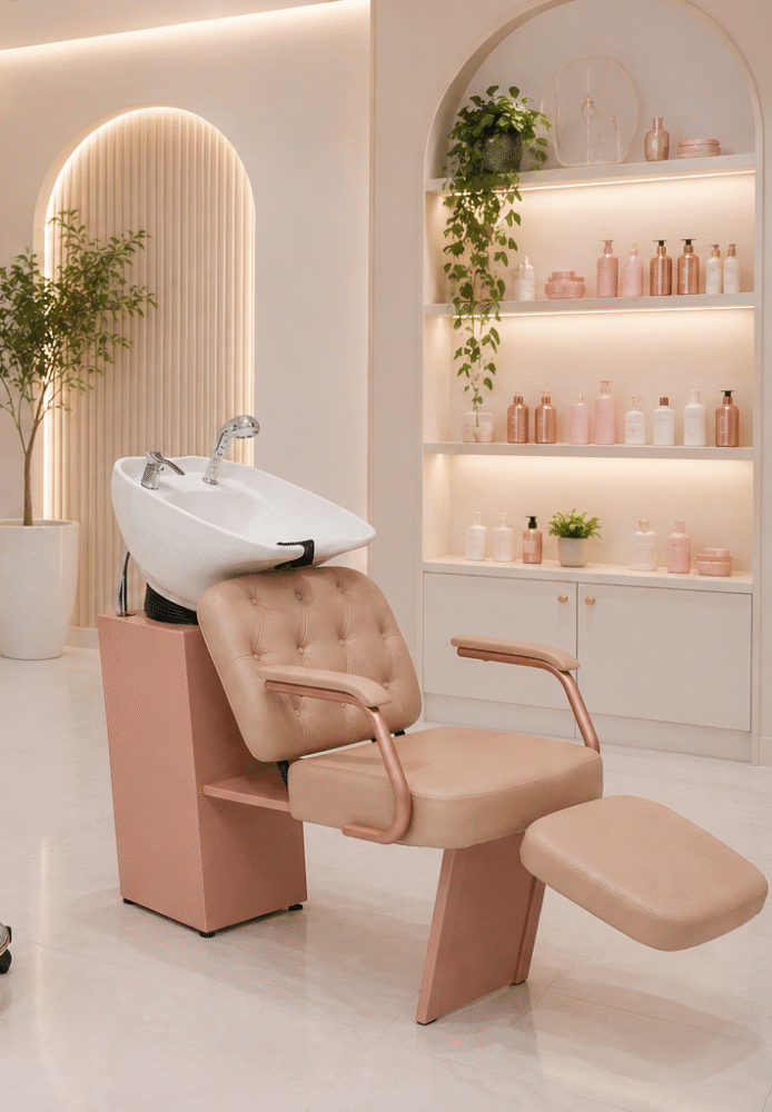 Lavatório Beauty Rose para Salão de Beleza Lavatório Beauty Rose para Salão de Beleza