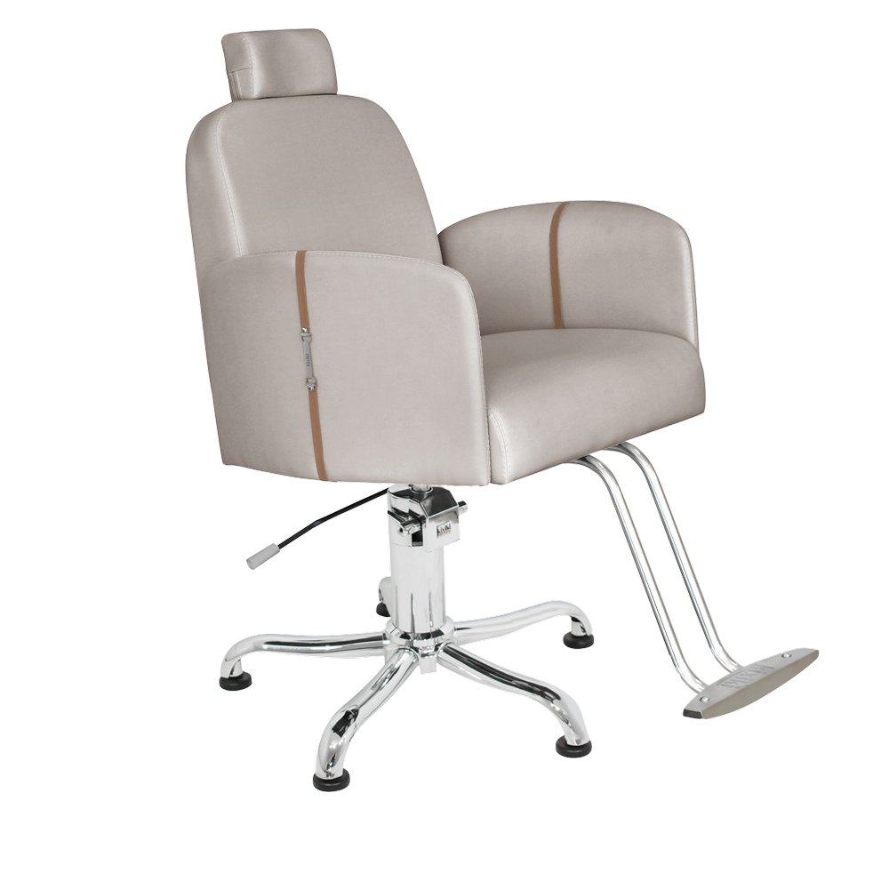 Cadeira Vogue Reclinável com Base Luxo para salão de beleza