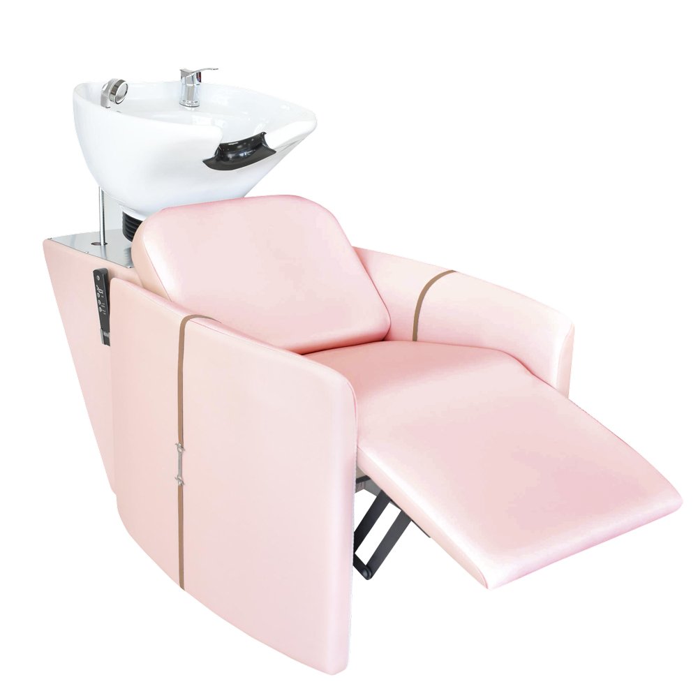 Combo Lavatório Vogue Premium com Elevação, Cadeiras fixas e carrinho de tintura Combo Lavatório Vogue Premium com Elevação, Cadeiras fixas e carrinho de tintura