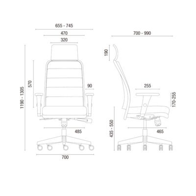 Cavaletti Newnet Soft - Cadeira para escritório Giratória Presidente 16501 - PRONTA ENTREGA