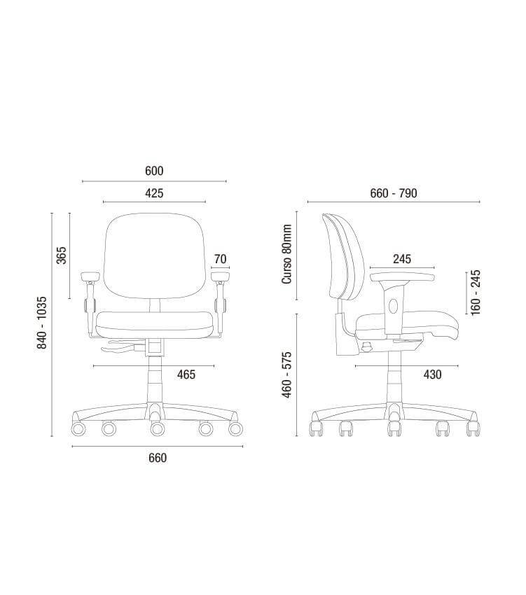 Cavaletti Start - Cadeira para escritório Giratória Executiva 4103 - PRONTA ENTREGA