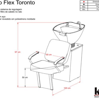 Lavatório Toronto de Cabeleireiro para Salão de Beleza - PRONTA ENTREGA Lavatório Toronto de Cabeleireiro para Salão de Beleza - PRONTA ENTREGA
