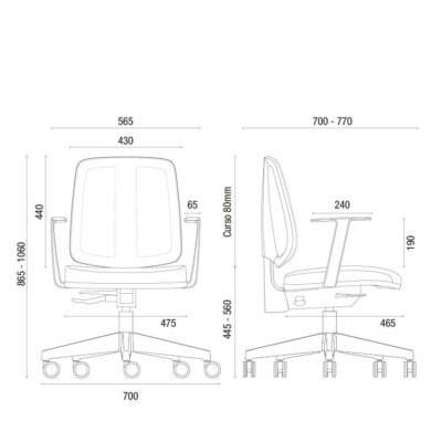 Cavaletti Flip - Cadeira para escritório Executiva Giratória 43103