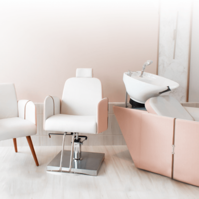 Cadeira Vogue Fixa com base quadrada para Salão de Beleza
