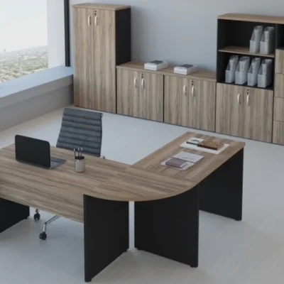 Mesa Auxiliar Pé Painel M25 kit mesa reta + gaveta