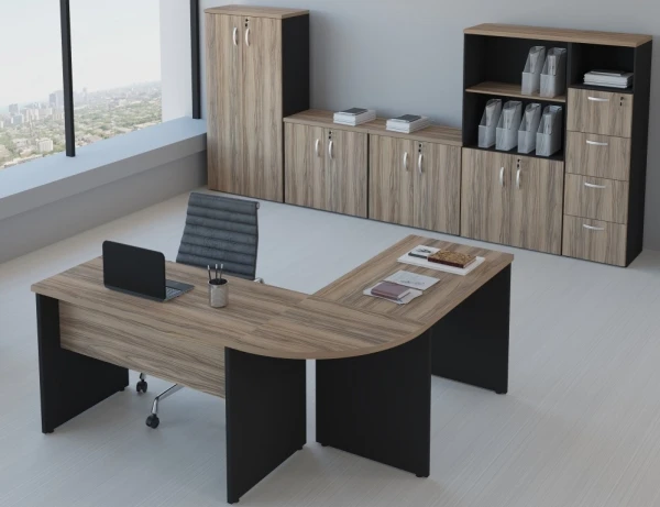 Mesa Auxiliar Pé Painel M25 kit mesa reta + gaveta