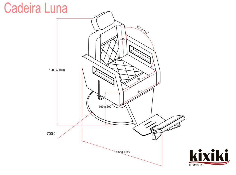 Cadeira Luna para maquiagem
