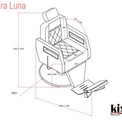 Cadeira Luna para maquiagem