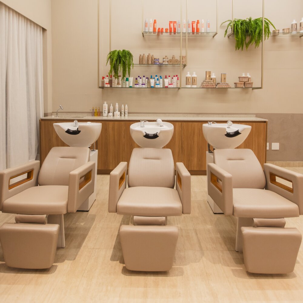 Lavatório Lisboa com Descanso de pernas para Salão de Beleza