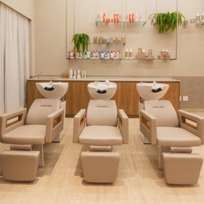 Lavatório Lisboa com Descanso de pernas para Salão de Beleza