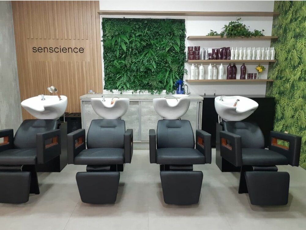 Lavatório Lisboa com Descanso de pernas para Salão de Beleza